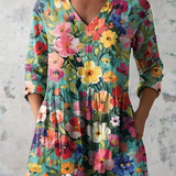 Ines | Blouse longue avec décolleté en V