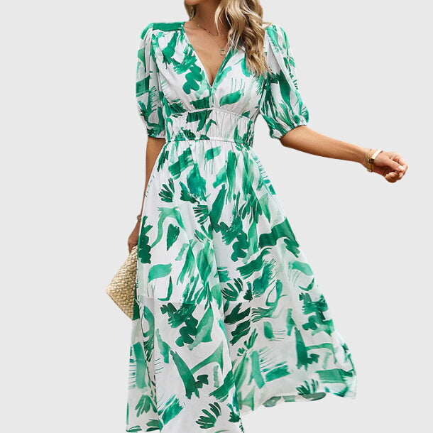 Merlin | Robe Midi Florale Flatteuse