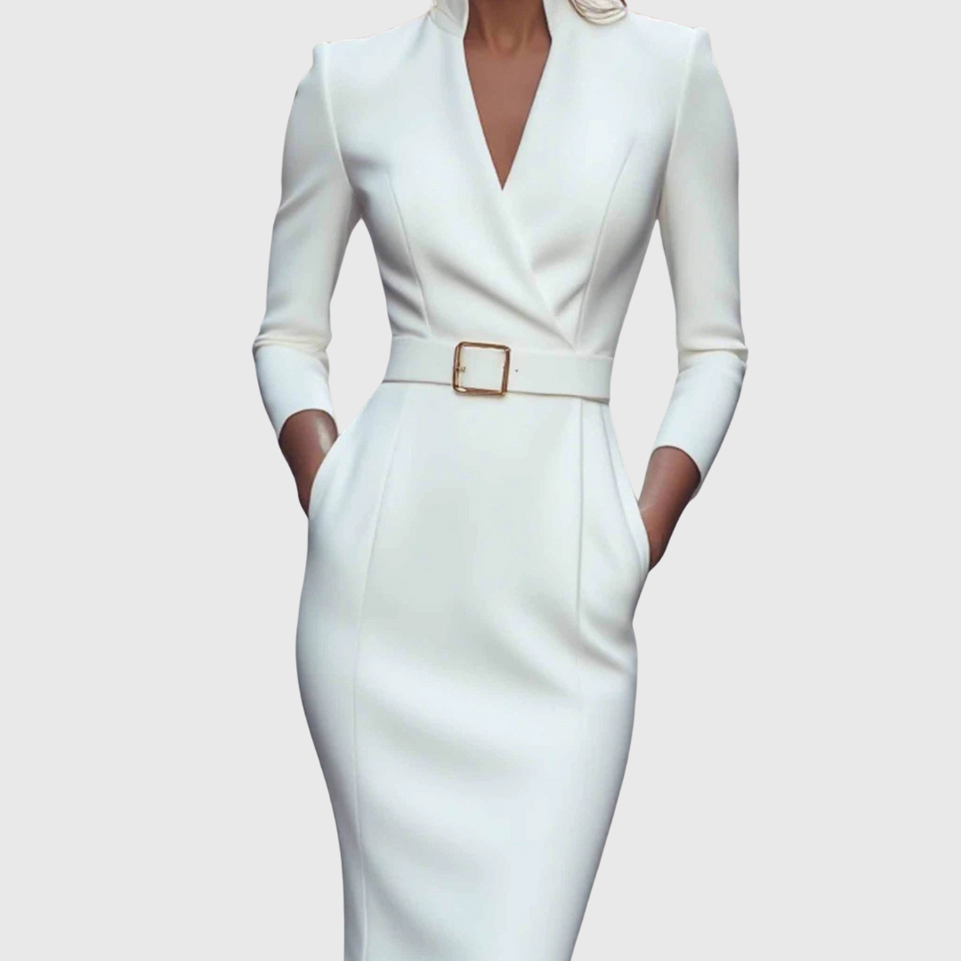 Camille | La Robe Maxi Power Ceinturée