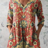 Dalia | Blouse longue avec décolleté en V