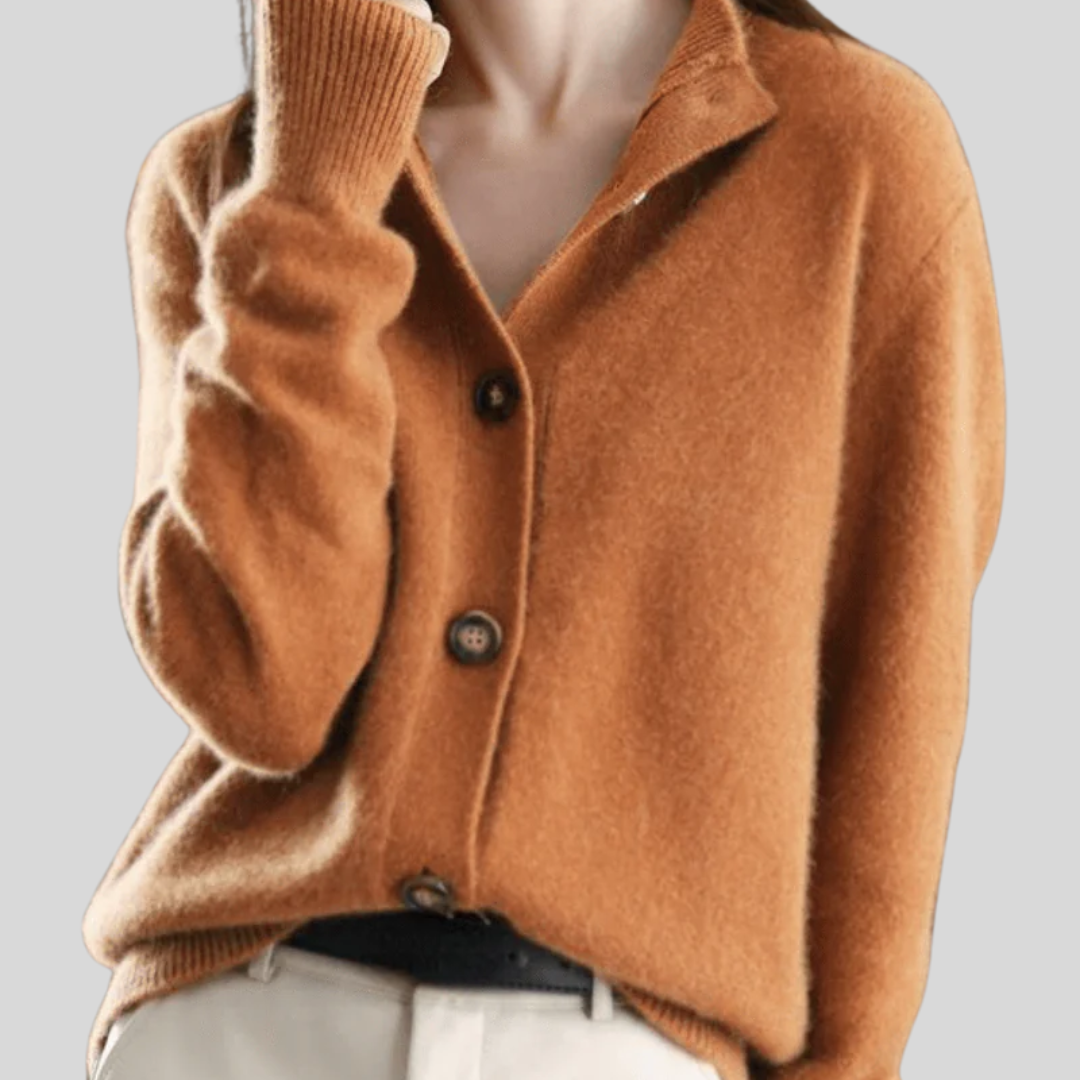 Stéphanie | Cardigan en Cachemire Style Rétro