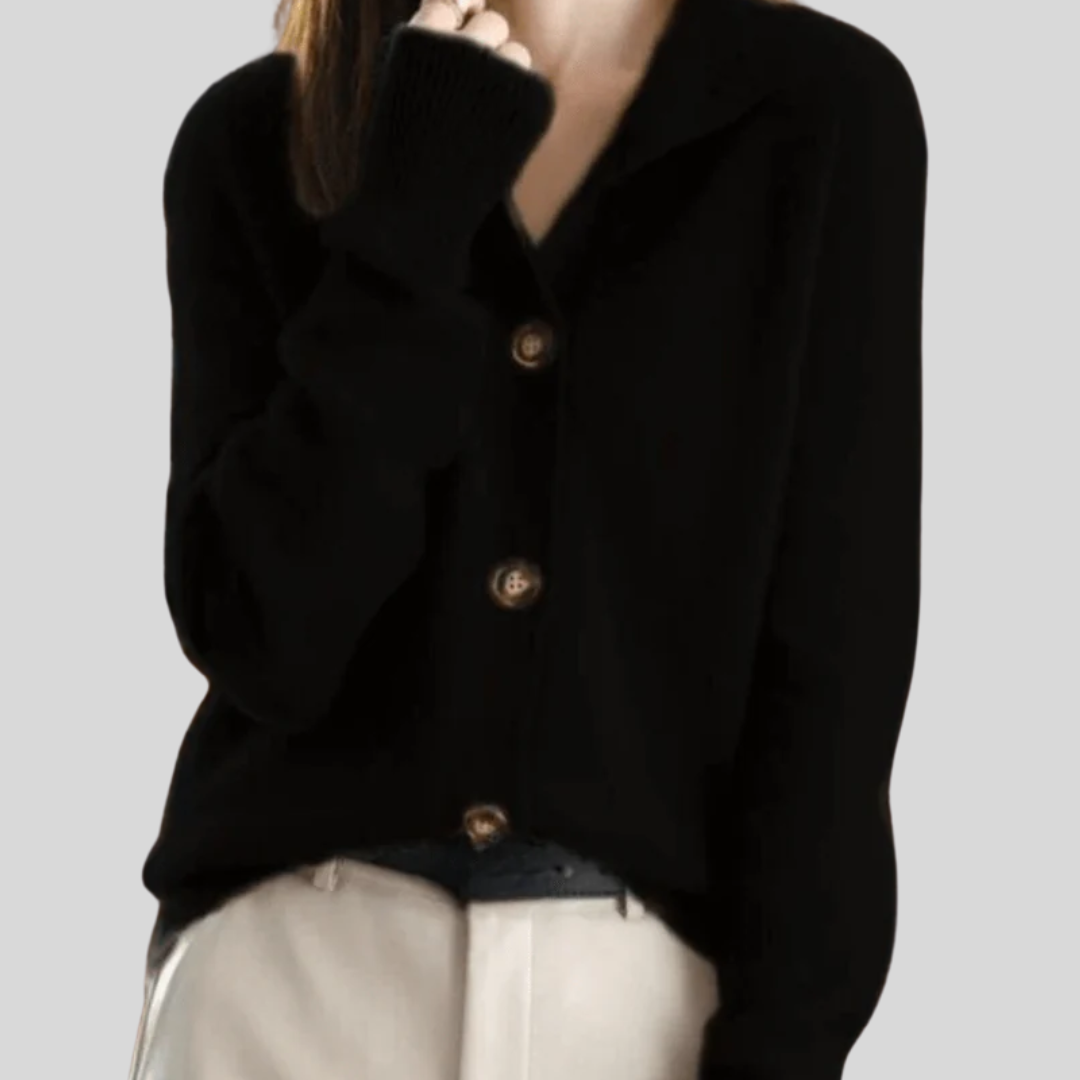 Stéphanie | Cardigan en Cachemire Style Rétro