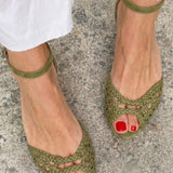 SANDALES ENTRELAÇÉES DORÉES ISADORA