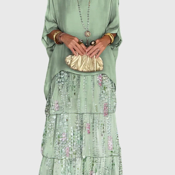 Patricia | Robe Élégante Longue et Fluide
