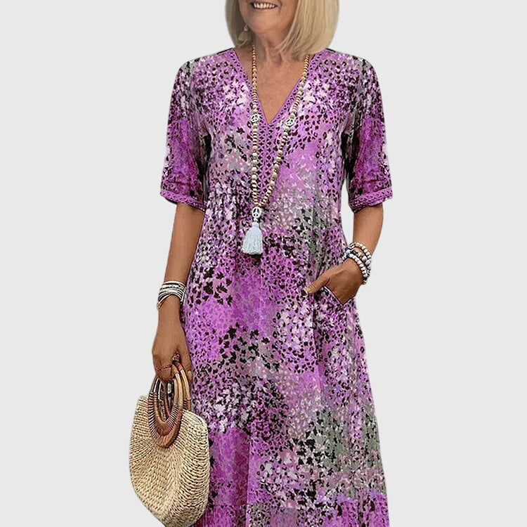 Bella | Robe Midi Florale Élégante