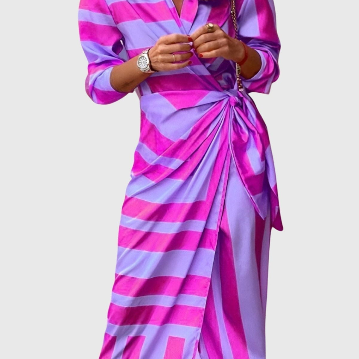 Everly | Robe Wrap Élégante avec Imprimé