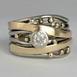 Royal - Bague Vintage en Or Incrustée de Zirconia