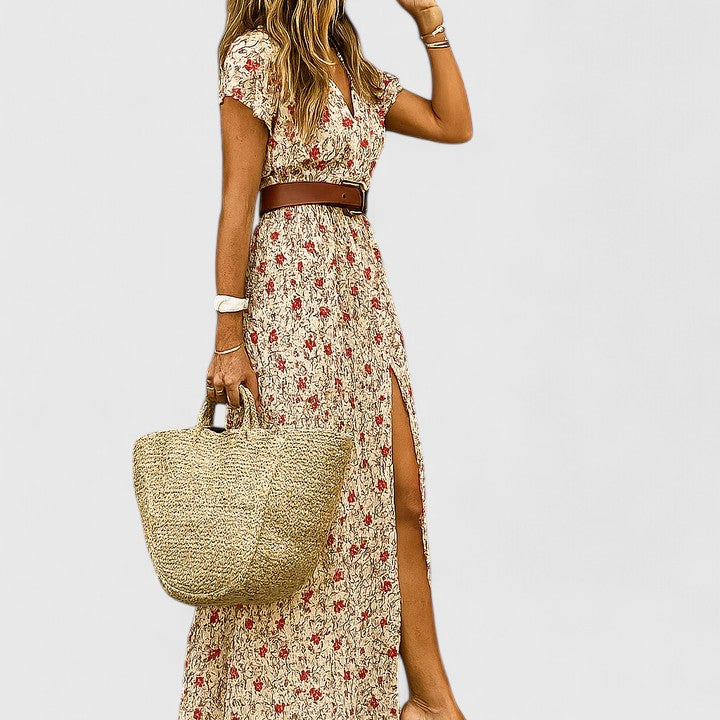 Caroline | Robe Maxi Boho Élégante