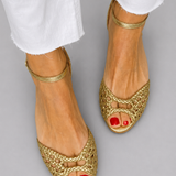 SANDALES ENTRELAÇÉES DORÉES ISADORA
