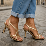 SANDALLES DORÉES ELISABETTA CHARME D'ÉTÉ