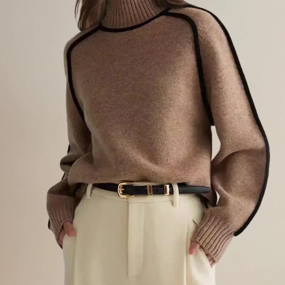 Sandrine | Pull élégant à col roulé