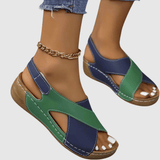 Hildegard – Sandales en Cuir Bicolores Femme