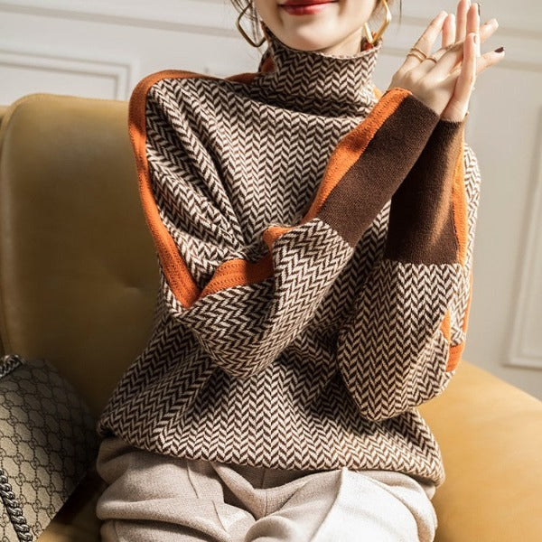 Éléonore | Col roulé Luxe en Chevron