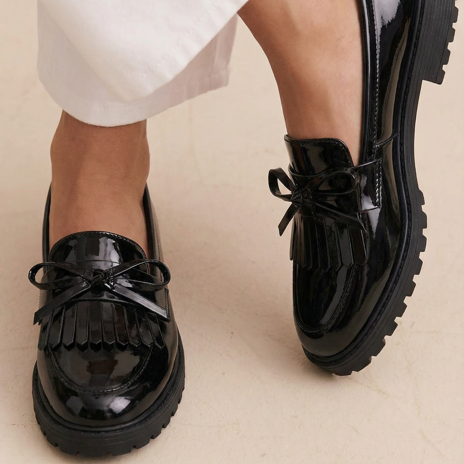 Cailie - Chaussures à nœud à franges