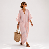 Caftan Soraya Rose Rayé