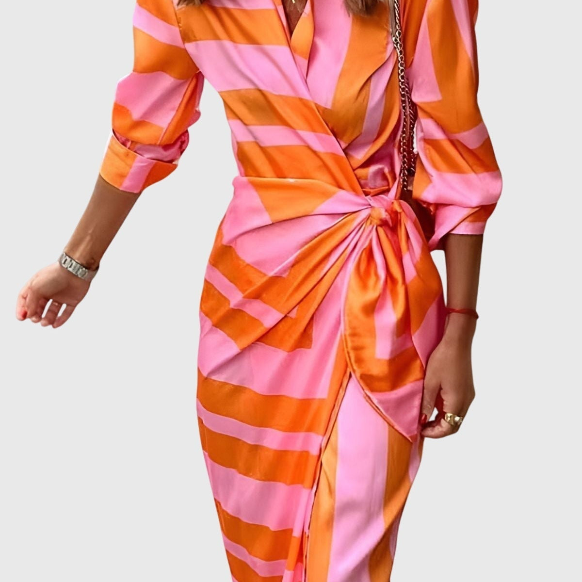 Everly | Robe Wrap Élégante avec Imprimé