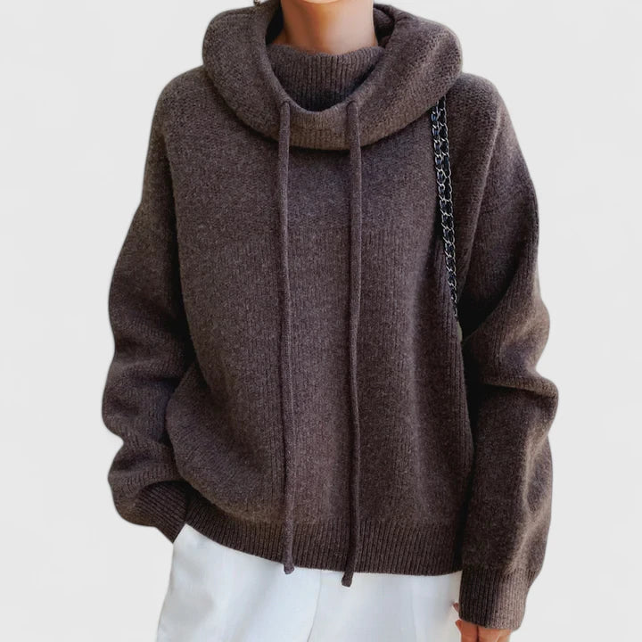 Jeanne | Sweat à Capuche Tricoté Confortable