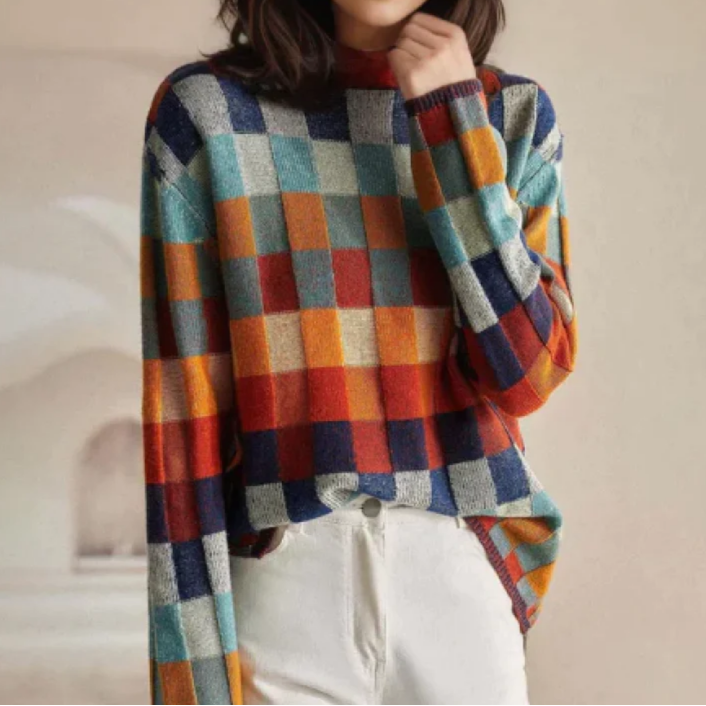 Françoise | Pull rétro confortable